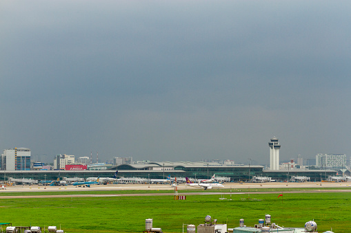Ho Chi Minh City, Vietnam - October 31, 2019 : Overview Of Tan Son Nhat International Airport (SGN-VVTS) In Ho Chi Minh City, Vietnam.