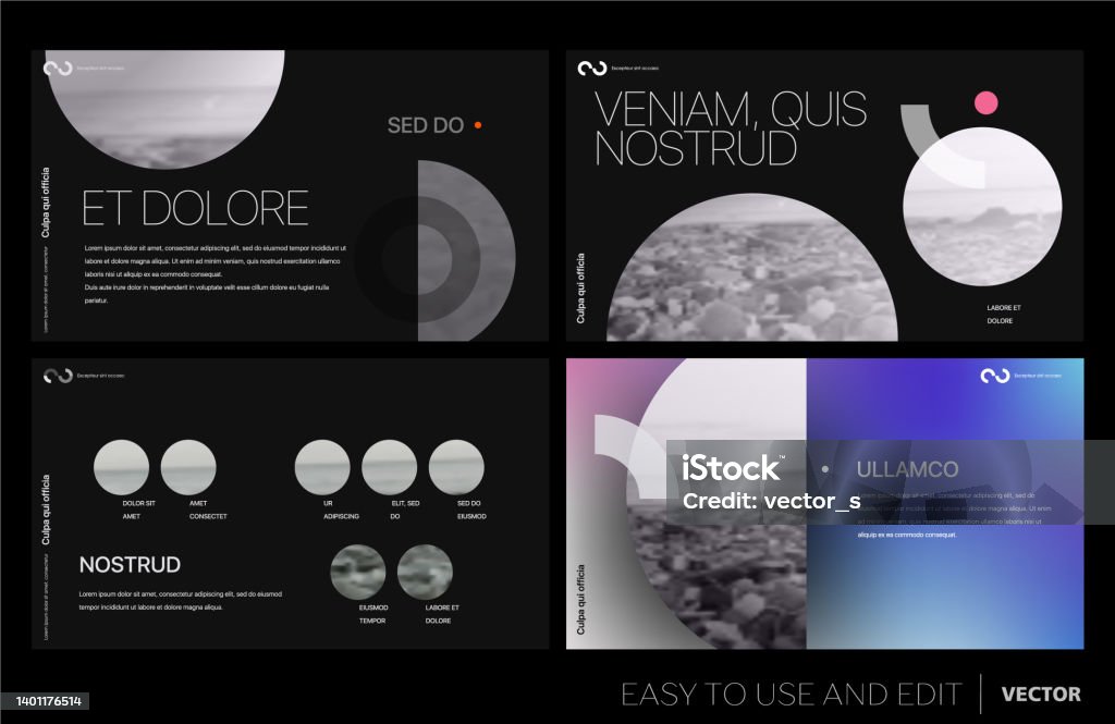 Editable Visual Presentations Editable Vector Presentation Templates With Design Elements And ...
