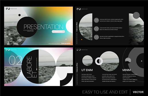Editable Visual Presentations Editable Vector Presentation Templates With Design Elements And ...