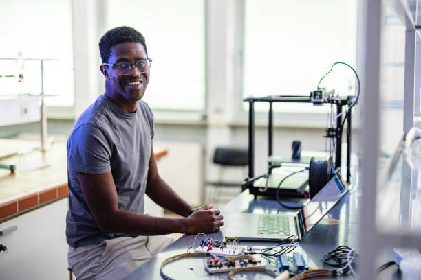 istock Young African-American Engineer In His Laboratory 1401178938