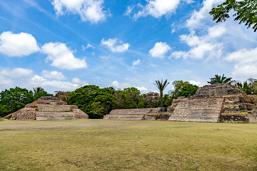 Altun Ha Mayan Ruins  (the ancient name is unknown) is the modern name in the Mayan language for these ruins which are part of an ancient Maya city in Belize.  Altun Ha is located about 30 miles north of Belize City and about 6 miles west of the Caribbean Sea.