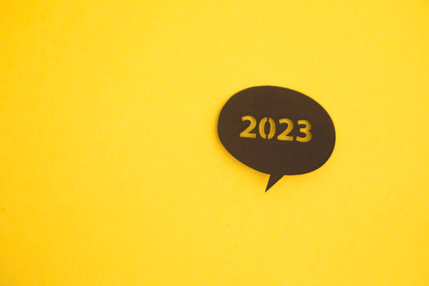 istock Paper speech bubble with the number of the year 1401183620