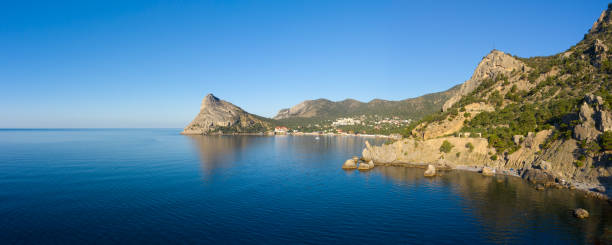 istock Rocks and sea landscape in Crimea 1401183724