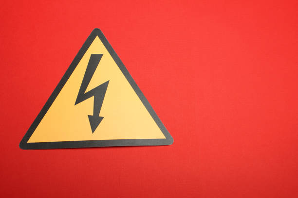 Symbol symbolizing the danger of electricity. Warning.