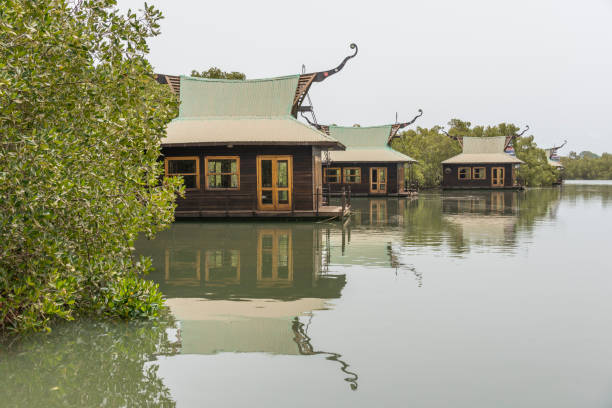Houses on the river, Gambia