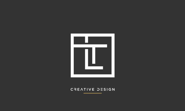 tl, lt abstract luksusowe logo biznesowe monogram vector design - akronim stock illustrations