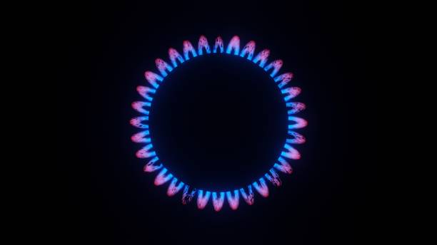 istock Gas burner. Blue methane gas. 1401195840