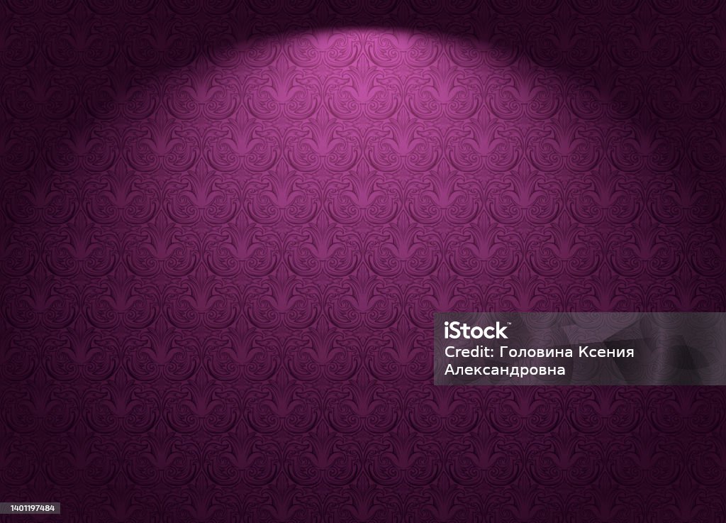 Purple Background Rococo Royal Vintage Gothic Horizontal Background In Dark Violet Marsala ...