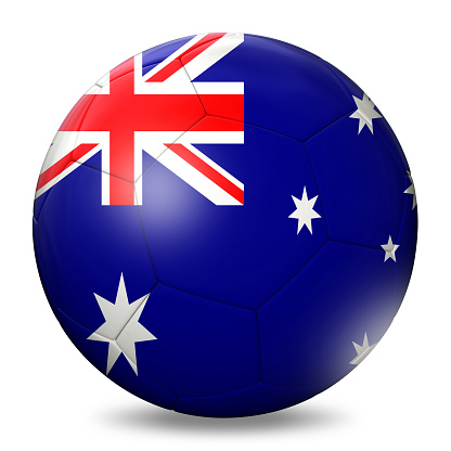 Australia flag football soccer ball