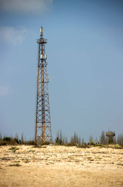 istock cell phone tower on the sea beach 1401205393