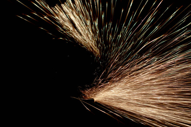 istock sparks in the dark. lines of light. 1401205662