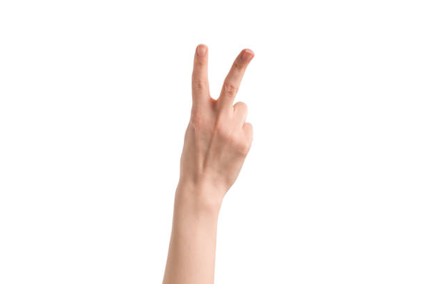 istock Woman hand isolated on a white background. 1401210907