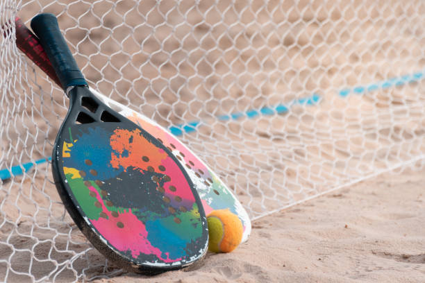 istock Beach tennis racket and ball 1401217008