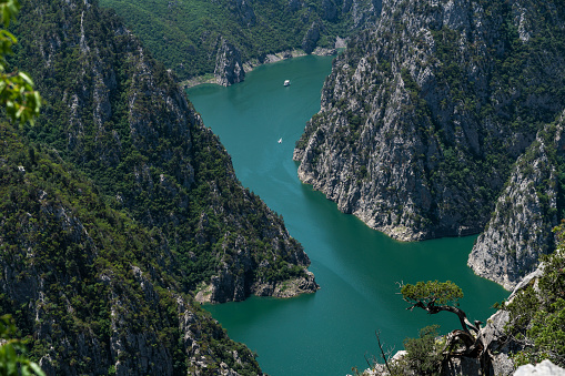 The valley of the Tarn river and the canyon, Occitanie, France