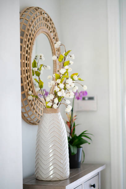 istock Front entryway of a single family home with simple decor 1401220673