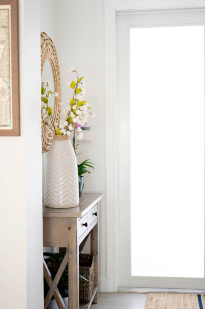 istock Front entryway of a single family home with simple decor 1401220679