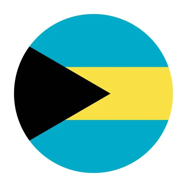 Vector illustration of National Flag of Bahamas