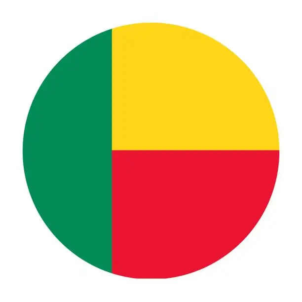 Vector illustration of National Flag of Benin