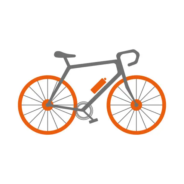 Vector illustration of bicycle illustration on isolated white background