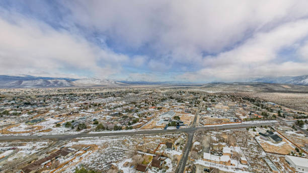 istock Aerial Snowy Nevada Homes 1401230002