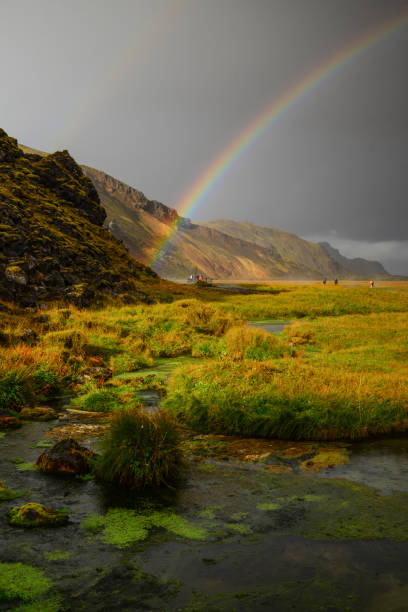 istock A rainbow at sunset in Landmannalaugar 1401236232
