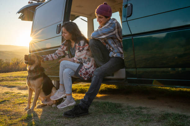 istock A day out with the dog and a camper van 1401239279