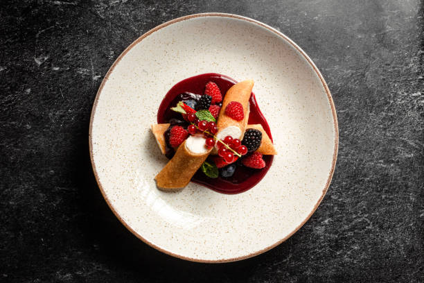 istock Pancakes with chocolate and strawberry 1401239786