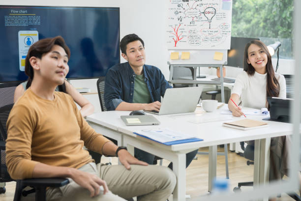 istock Businessman creative team meeting in a modern office. 1401242496