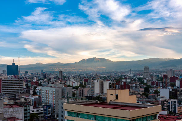 istock Mexico City downtown with Ajusco volcanoes 1401243258