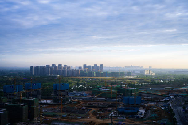 istock Modern residential building at sunset 1401248784