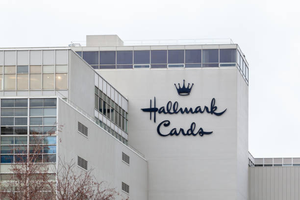 sede da hallmark cards em kansas city, missouri, eua. - hallmark - fotografias e filmes do acervo