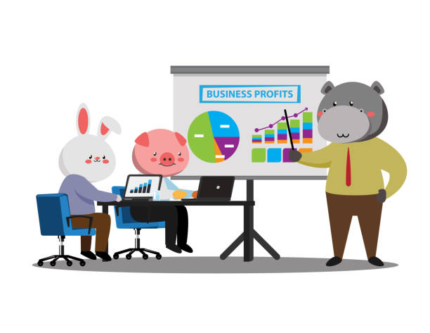 istock Business People Having Board Meeting,Vector illustration cartoon character. 1401251724