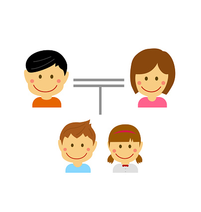 General Nuclear Family Vector Illustration Stock Illustration - Download  Image Now - Adult, Aunt, Bonding - iStock