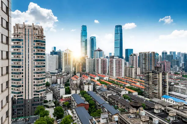 Cityscape of Changsha IFS International Finance Center, Hunan, China