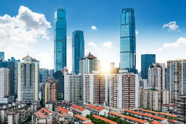 Cityscape of Changsha IFS International Finance Center, Hunan, China