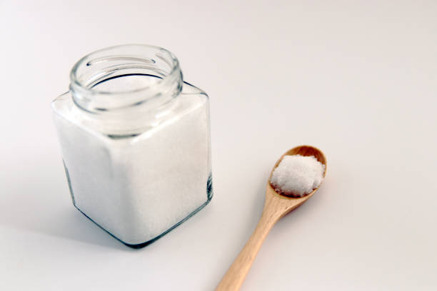 istock Salt in a jar that resembles a drug on the table 1401261177