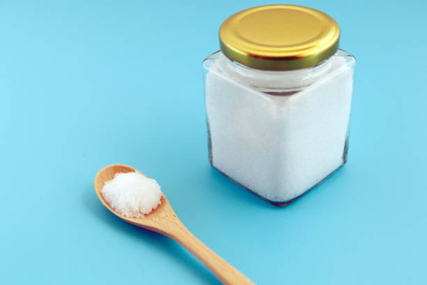 istock Salt in a jar that resembles a drug on the table 1401261185