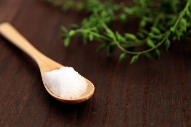 istock Salt in a jar that resembles a drug on the table 1401261222
