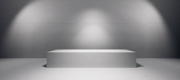 istock empty room with spotlights, empty stage with spotlights, empty stage with spotlight, room with a wall, room interior, room with floor and spotlights, room with floor, stage with spotlight 1401265186