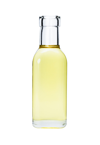 oil bottle isolated on white background with clipping path