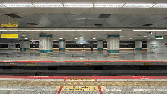 Yenikapi,istanbul,Turkey.May 19,2022.View from Yenikap station of Istanbul metro in early morning time in istanbul