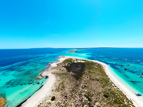 Giant image of Ses Illetes, paradise located in Formentera, Spain