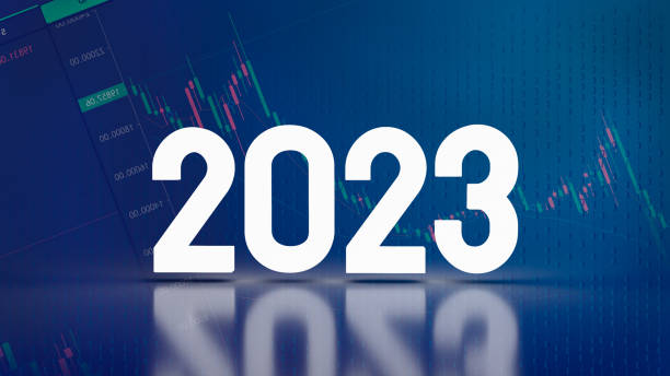 istock The 2023 white text on business background 3d rendering 1401290433