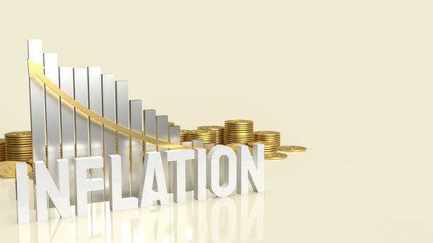 istock The white inflation text and  chart  for business concept 3d rendering 1401290892
