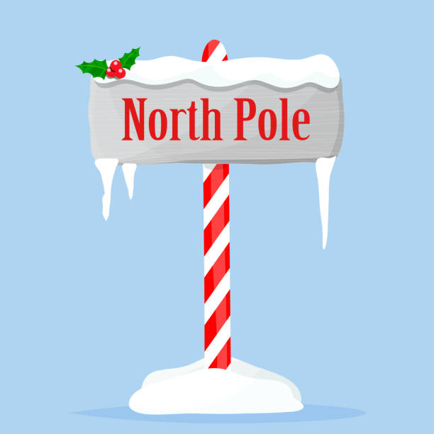 クリスマス北極 - pole sign north north pole点のイラスト素材／クリップアート素材／マンガ素材／アイコン素材