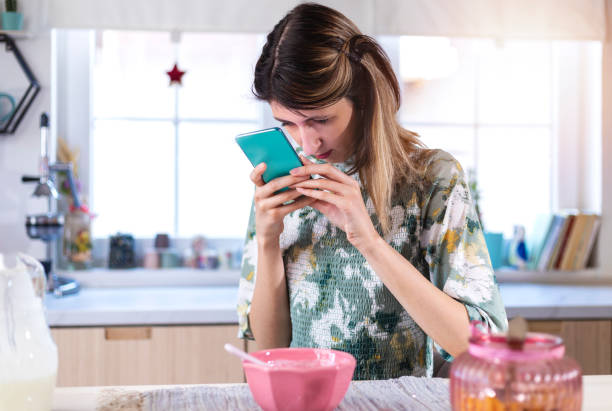 istock A visually impaired young woman  using smart phone. 1401302795
