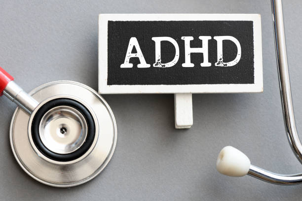 istock The word ADHD on a small chalkboard next to a stethoscope. 1401307974