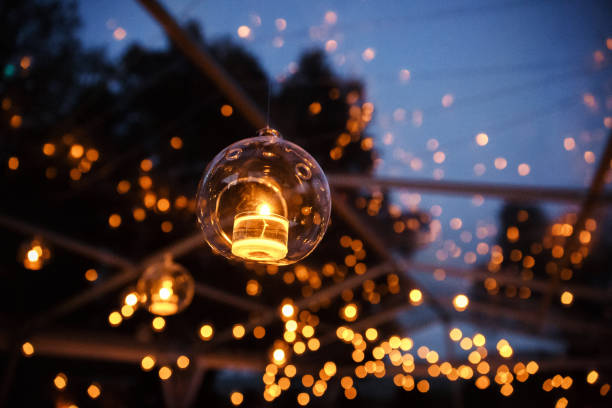 istock Lights and lanterns in the wedding 1401311099