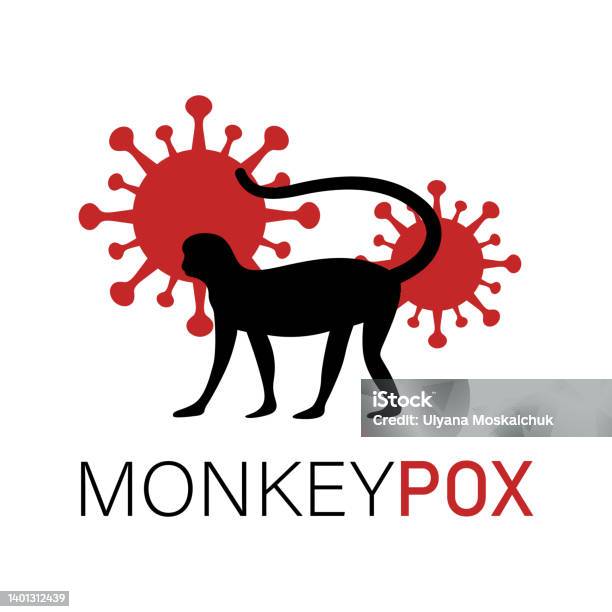 Vector Monkeypox Virus Poster Monkey And Virus Silhouette Pox Virus Concept Stock Illustration - Download Image Now