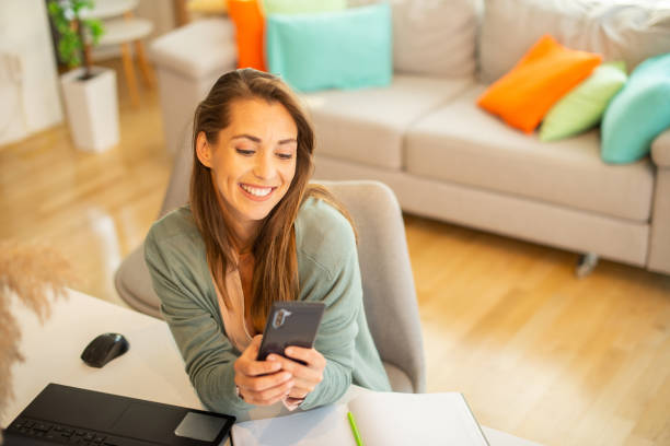 istock Businesswoman looking busy working from home 1401316229